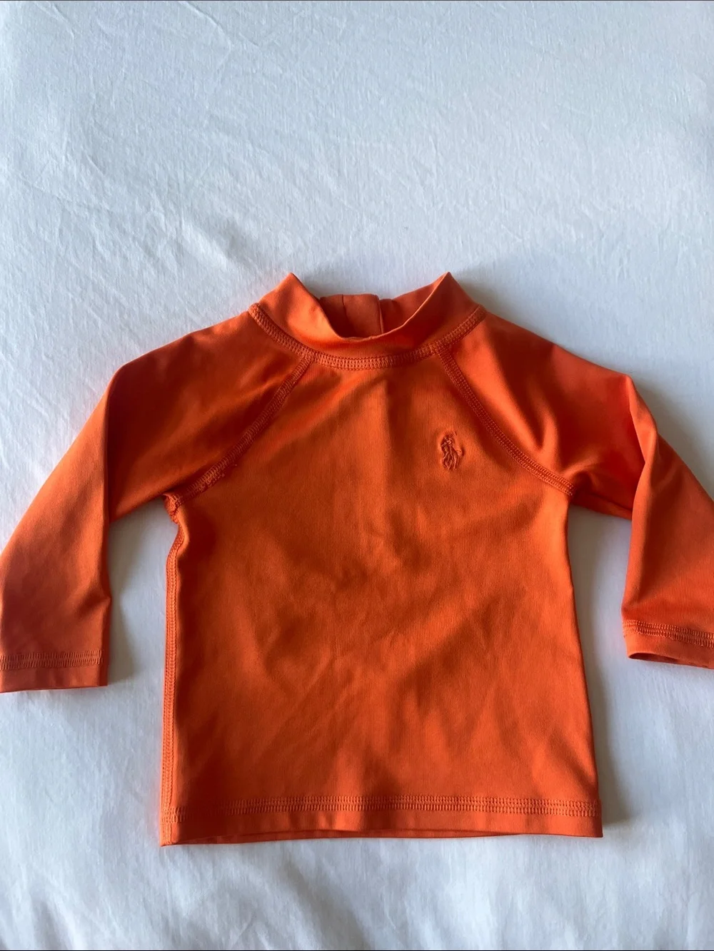 Ralph Lauren Bright Orange Kids Long-Sleeve Rash Guard